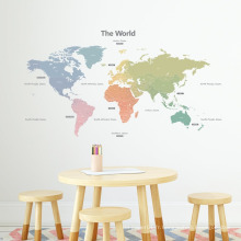 Carte du monde sticker mural Pvc Bricolage amovible Carte du monde sticker décoration murale